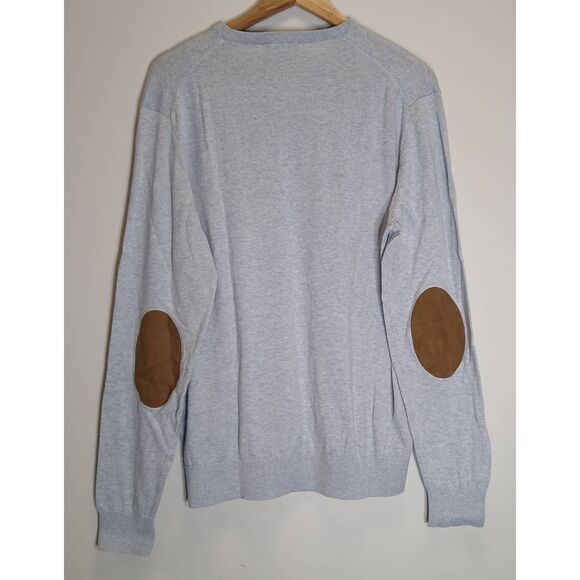 Hackett london mens large cotton cashmere sweater blue lightweight - Picture 2 of 9